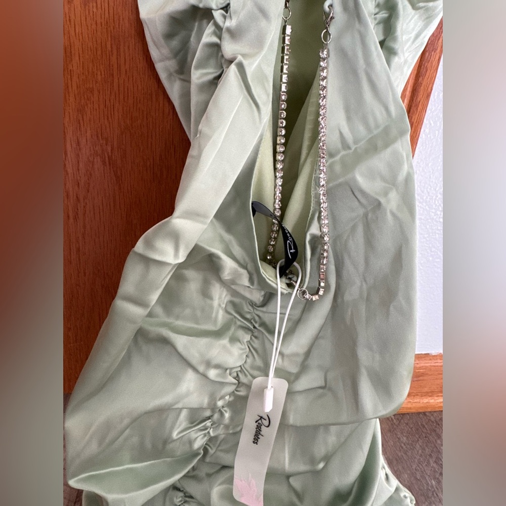 Rosedress NWT Size Small, mint green, skinny strap open back mini w/back detail - Picture 8 of 14